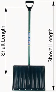 extra long snow shovel for tall people Measurements