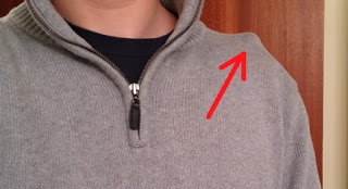 Bump on shoulder from too narrow clothes hanger