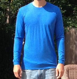 Long Sleeve Shirt for Tall Slim Men Royal Blue