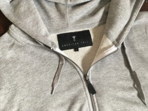 Close Up of American Tall's New Tall Men's Hoodie