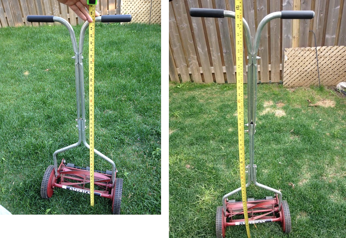 Lawn mower handle extension for tall people comparison